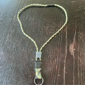 ✅EK Ekcessories Black and Green Camouflage Lanyard with detachable keychain clip